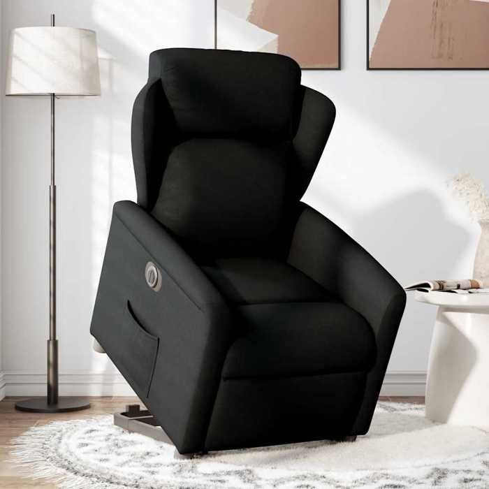 VidaXL Fauteuil inclinable électrique noir tissu 3303156
