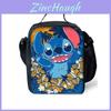 Stitch Lunch Bag With Polyester Material For School Daily Use And Lightweight Carrying