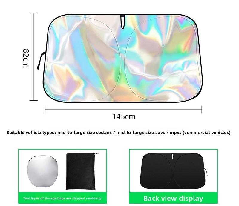 Universal Fit 1pc Car Sun Shade Summer Windshield Sunshade Foldable Laser Protector Keeps Vehicle Cool UV Rays Protection