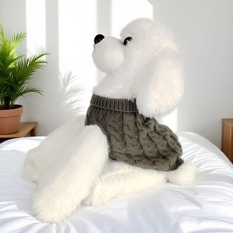 Cozy Autumn-Winter Solid Color Sweater for Small Dogs and Puppies
