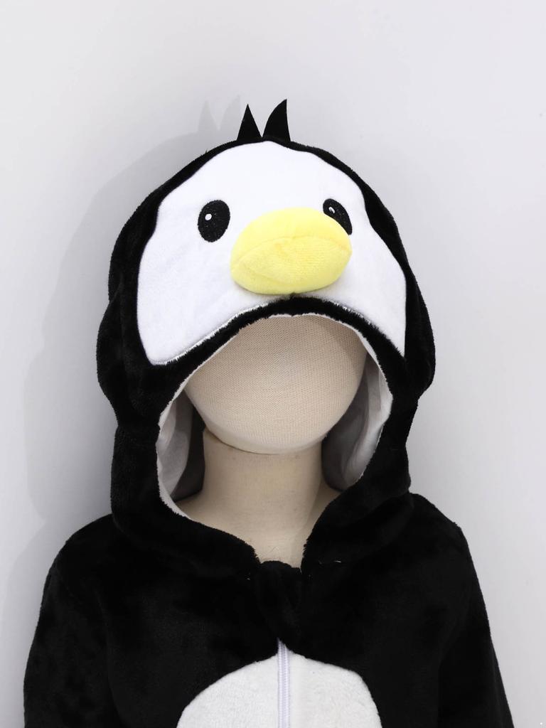 Unisex Toddler Baby Animal Jumpsuit Long Sleeve Zip Up Cute Cartoon Hooded 3D Tail Cosplay Costume