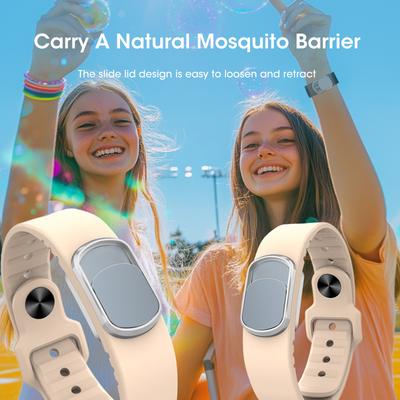 Natural Plant Essential Oil Mosquito Repellent Bracelet Non-Toxic for Kids Adults Sports Travel Outdoor Protection