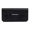 Lightweight Long Wallet In Pebbled Calfskin Unisex Wallet Black 594289-1IZ4M-1090