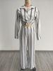European & American Women's Striped Two-Piece Set: Long Sleeve Shirt & Pants
