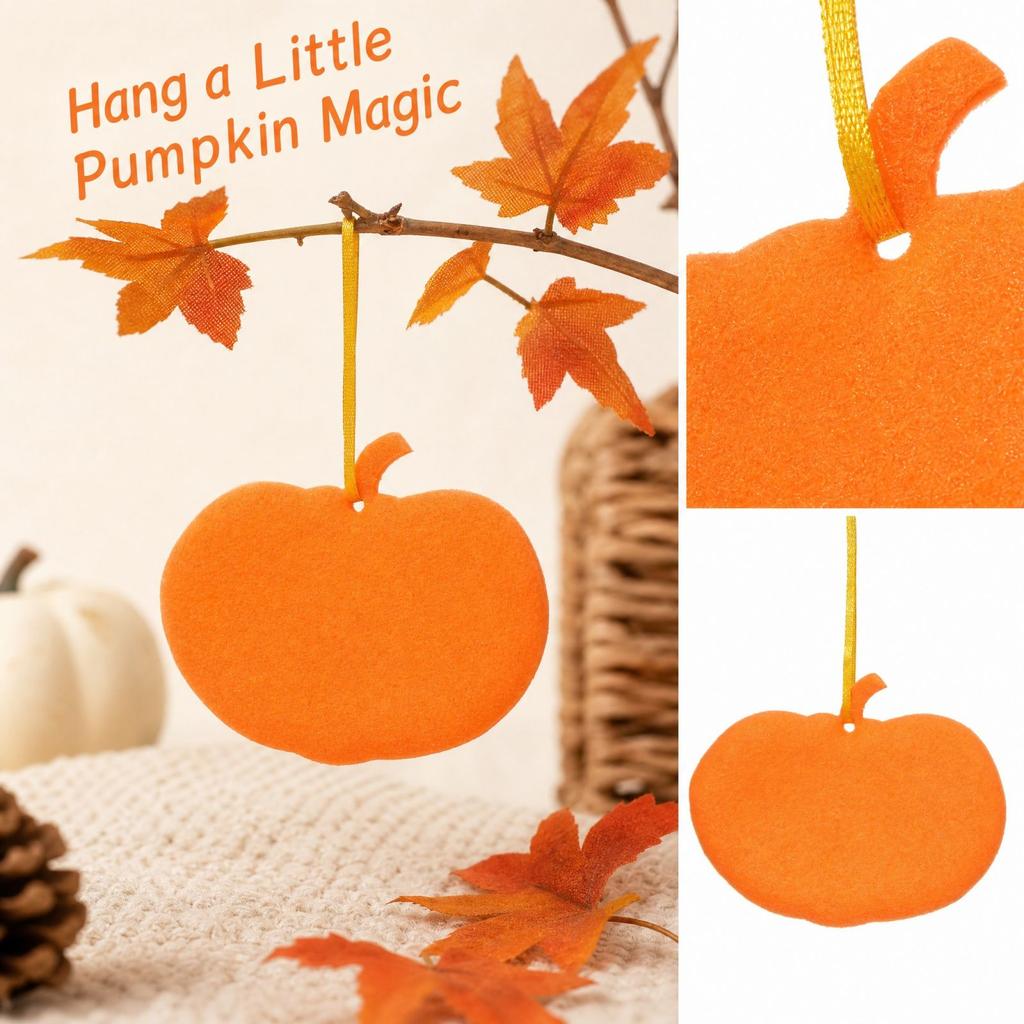 2D Kürbis Anhänger Hängendes Ornament für Herbst Heimdeko