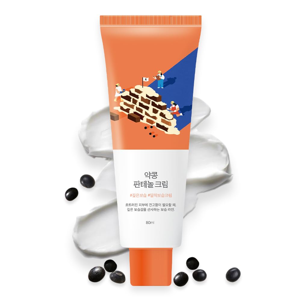 ROUND LAB Black Bean Panthenol Cream 80ml Barrier Highly For Dry and Sensitive [Skin Care, Moisturizing, Hypoallergenic, Panthenol, Skin, Firming]