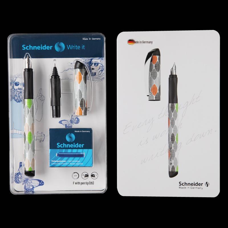 Schneider Germany Beautiful Series: Geisha/Rose Ballpoint Pen, Ink Cartridge & Fountain Pen Set 0.5mm