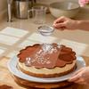 Șablon Transparent pentru Pudrat Tiramisu Matrițe Acrilice pentru Decorat Torturi cu Mâner Portabil Accesoriu Bucătărie