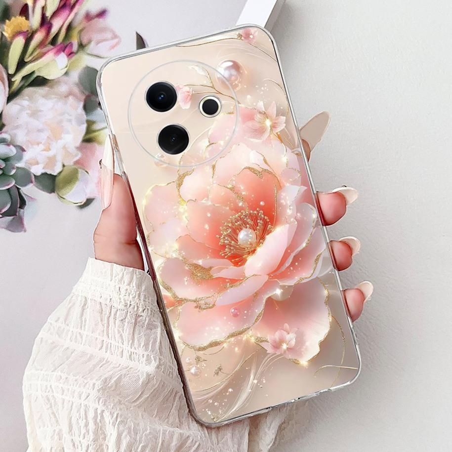 Hülle Für Vivo Y39 Y300i 5G Cover V2436 V2444A Neue Mode Blume Schmetterling Weiches Silikon Klare Hülle Für VivoY39 VivoY300i Funda