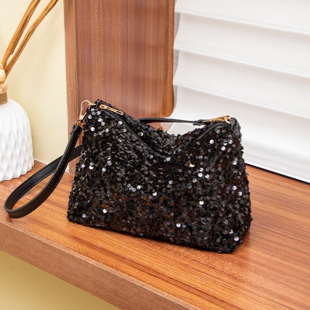 Fashion Versatile Sequined Shoulder Bag Luxury Large Capacity Underarm Bag Shiny Women's Handbag for Women Underarm Bag