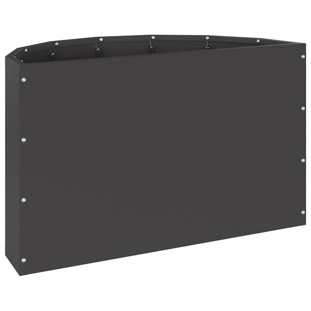 Planter Black 60 X 30 X 35 Cm Steel