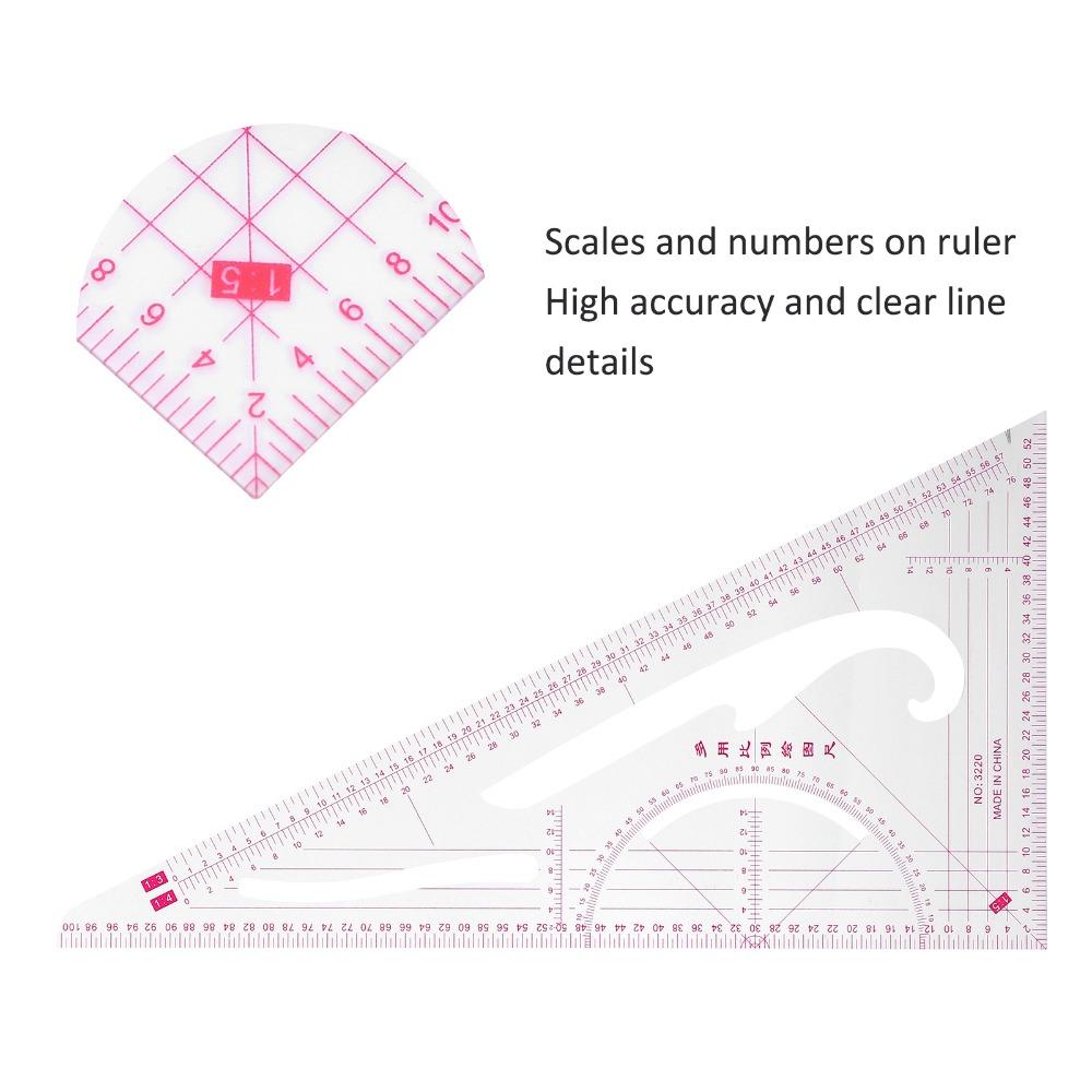 3pcs Clear Markings Garment Ruler Precise Measurement Scale Multifunctional Ruler Pattern Making