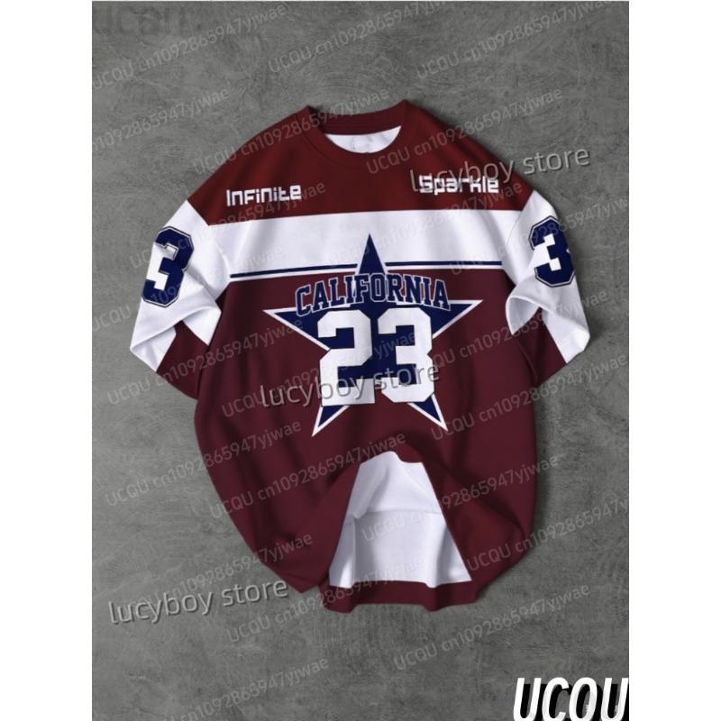 Hot Sell Summer Men Sports Comfortable Men's T-Shirt 23 Stripe