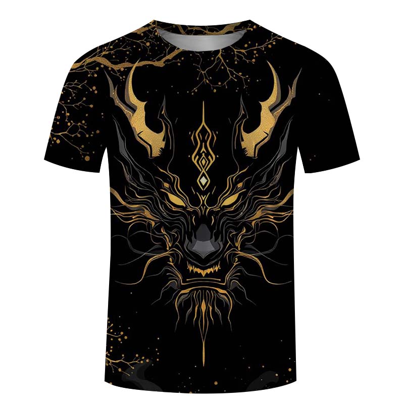 3D printed top T-shirt for summer fashion men's clothing
