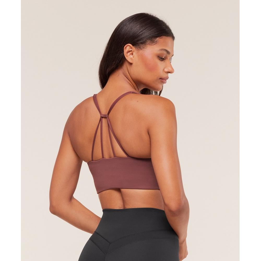 Gymshark Cross Over Sports Bra Burgundy Brown B4b6m Rbqv