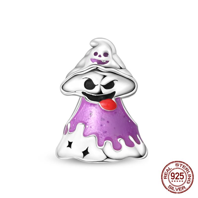 New In Original Charms Copper Glow In Skull And Pumpkin Charms Beads Fit 3Mm Original Bracelet For Women Diy Jewelry Gifts