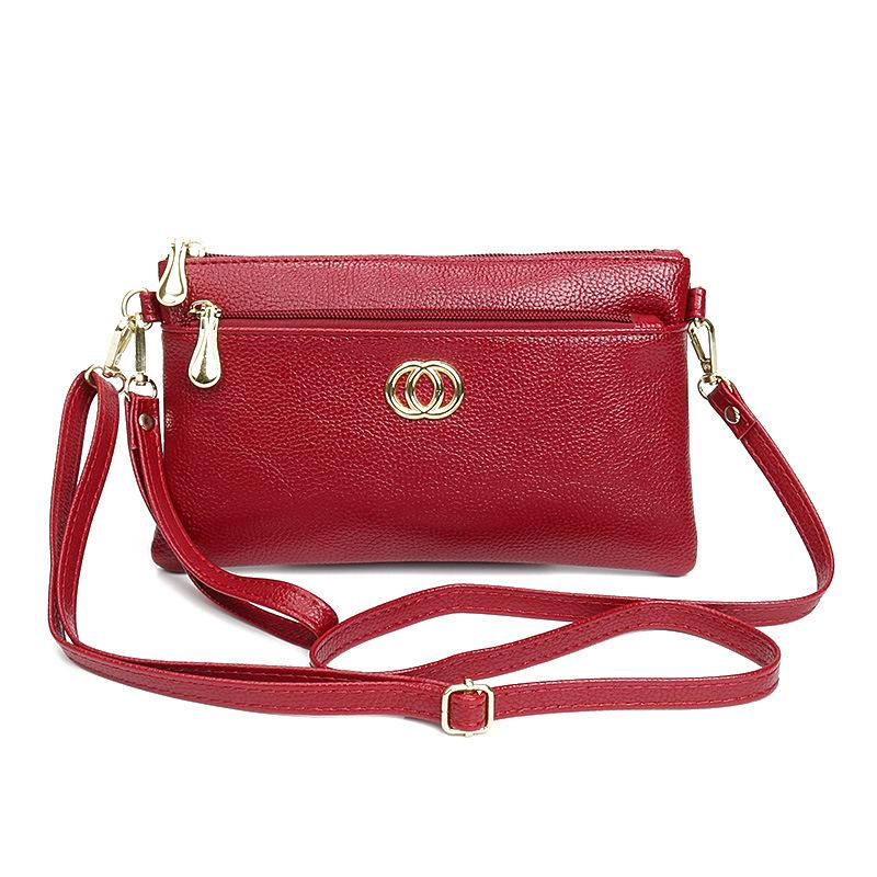 New Small Square Bag Fashion Middle Aged Mom Shoulder Bags Solid Mobile Phone Bag Leisure Versatile Women Portable Crossbody Bag