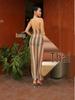 Elegant 2026 Women's Sleeveless Deep V Halter Strap Long Dress
