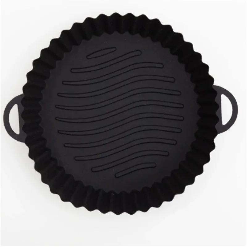 Air Fryer Silicone Pot Pad Easy To Clean Round Silicone Baking Tray Airfryer Liners Molds Reusable Oven Baking Basket Pizza Pan