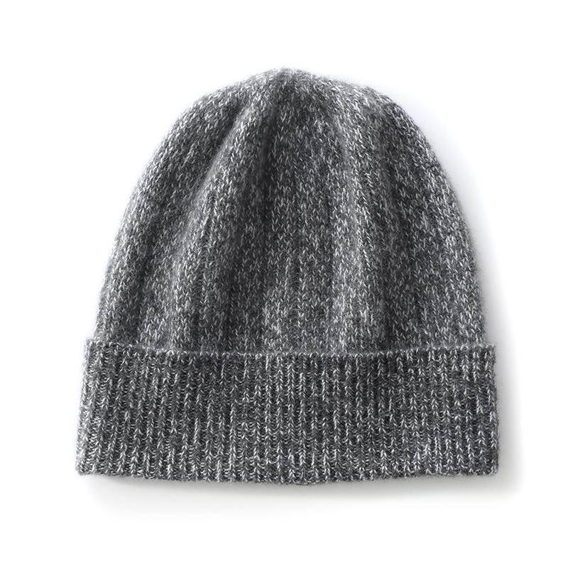 Korean Style Women's Heather Cashmere Knit Beanie: Street Fashion, Versatile, Ear Protection, Casual Postpartum Hat