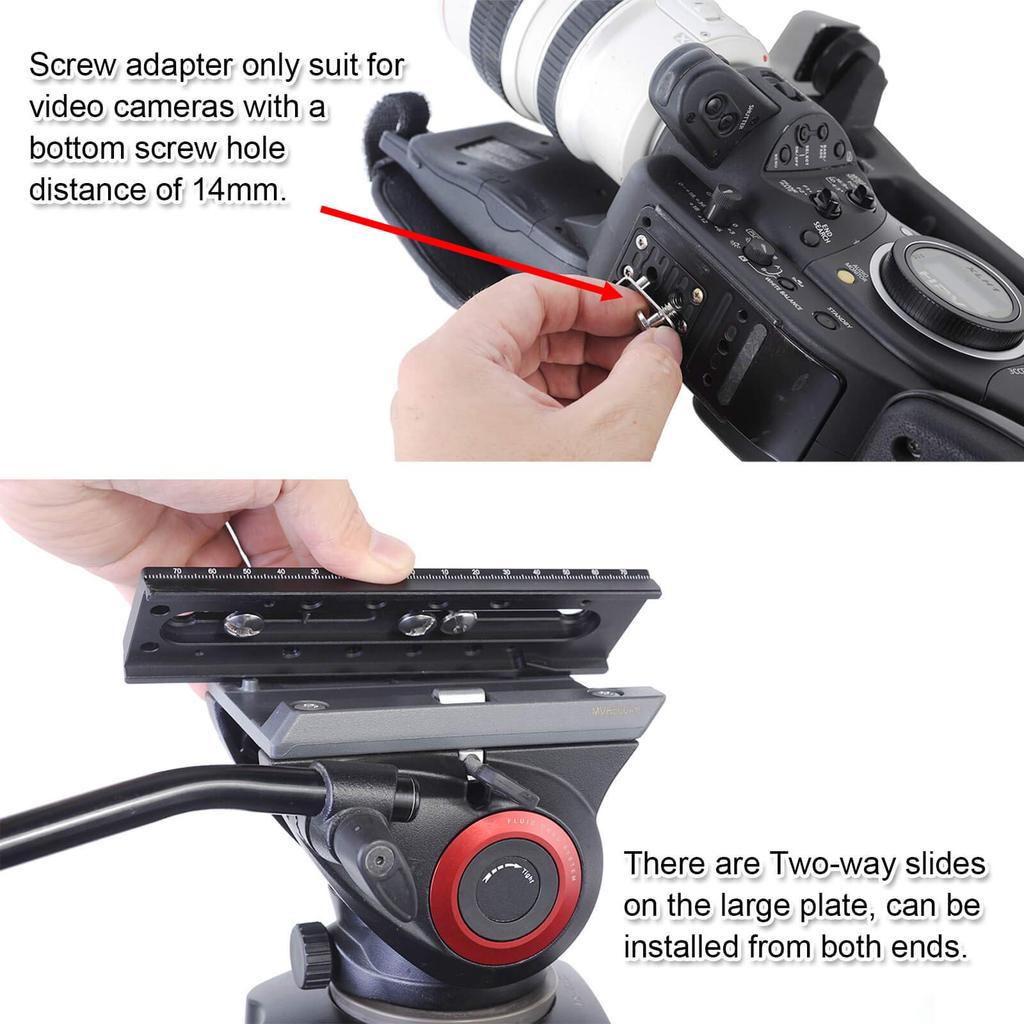 iShoot Camera Quick Release Plate Combo QR Mount Base for Tripod and Video Fluid Manfrotto 500 700 Sachtler FSB XL series Heads series, series,