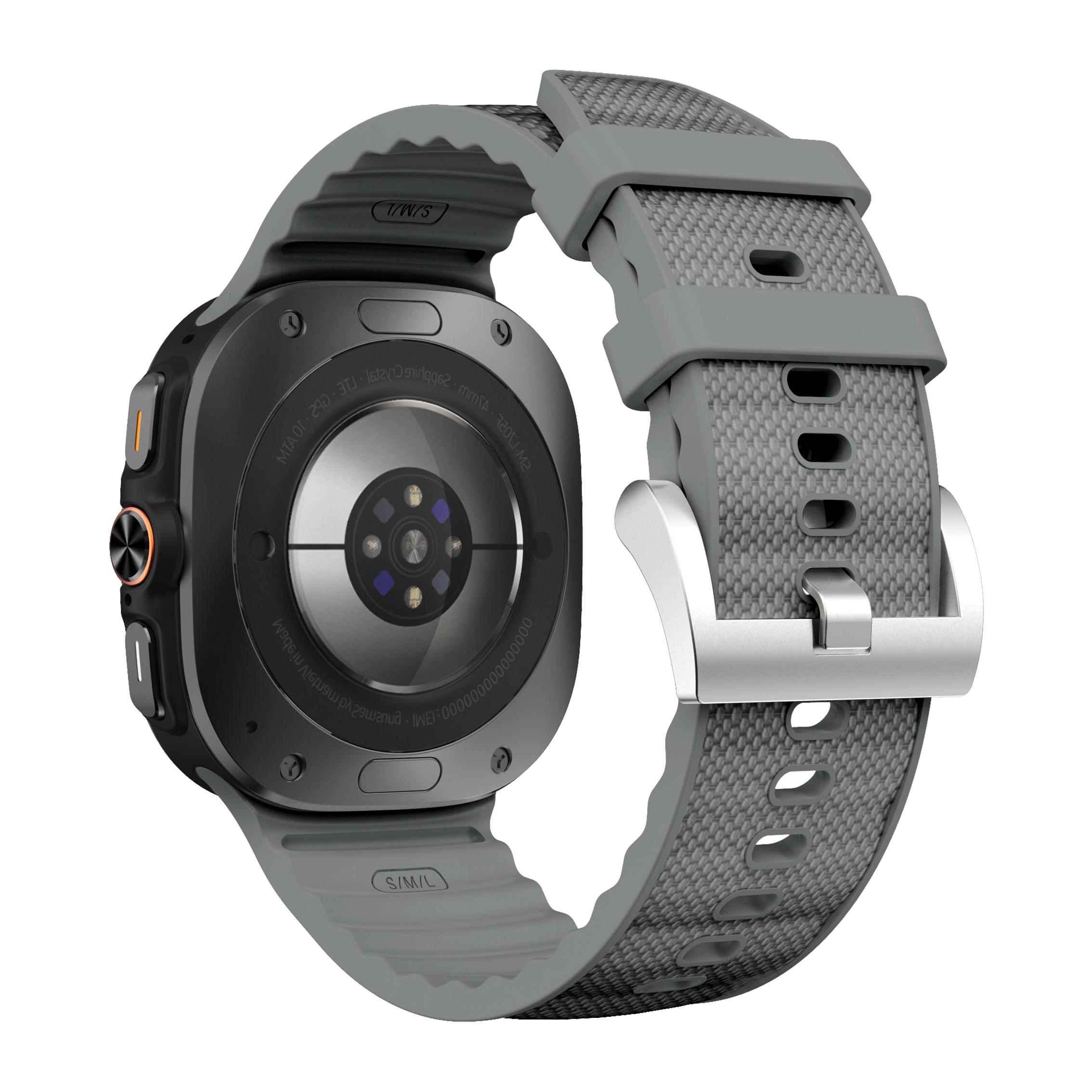 

Спортивний нейлоновий силіконовий ремінець для Samsung Galaxy Watch Ultra Peakform Band Браслет для Samsung Watch Ultra 47 мм Браслет Galaxy Watch Ultra сірий колір