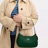 Coach Teri 24 Brand Metal Logo Leather Shoulder Bag Medium Women Shoulder Bag Green CV934-SVQRJ