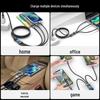 100W Triple-Device Fast Charging Cable for Apple, Huawei, and Android - Universal Car Charger