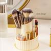Makeup Barrel Brush Rotating Open Door Cosmetics with Lid Storage Box Transparent Desktop Lip Brush Barrel Rotatable Pen Holder