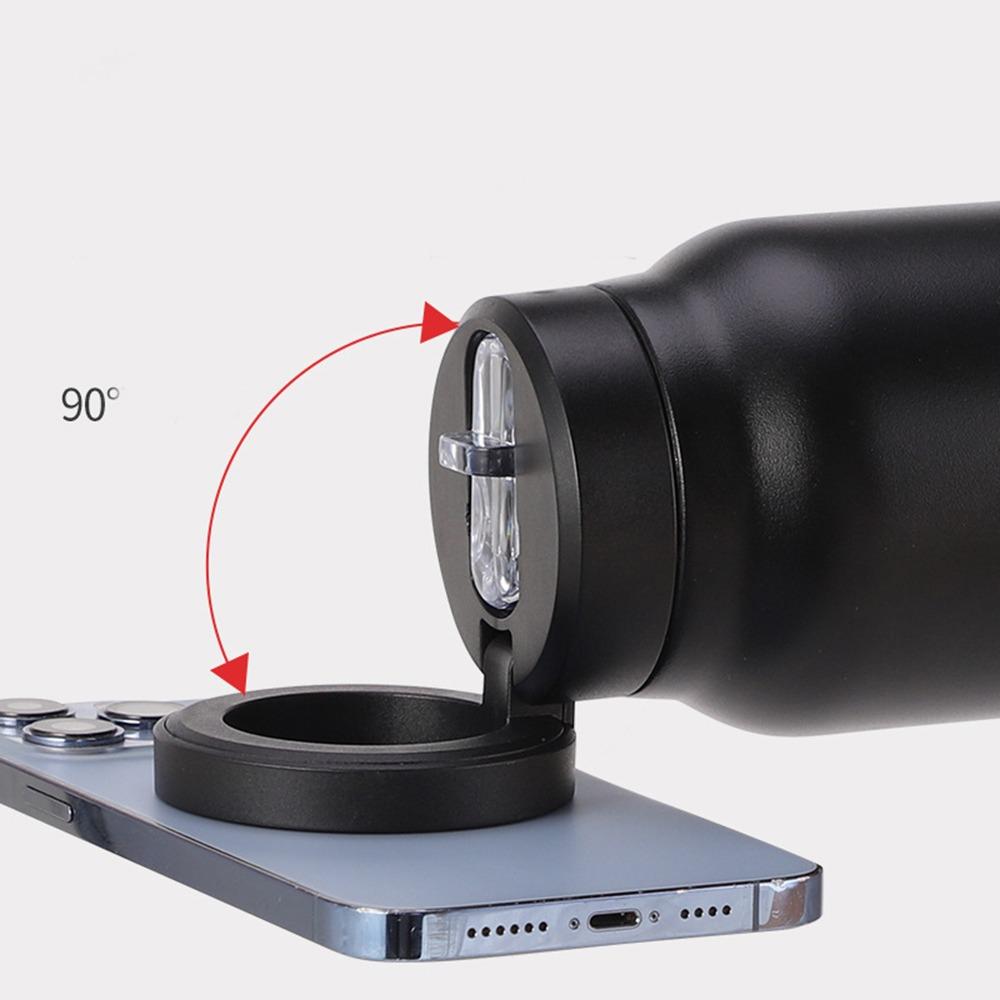With Magnetic Phone Holder Insulated Water Bottle Stainless Steel Thermos Cup  Cycling