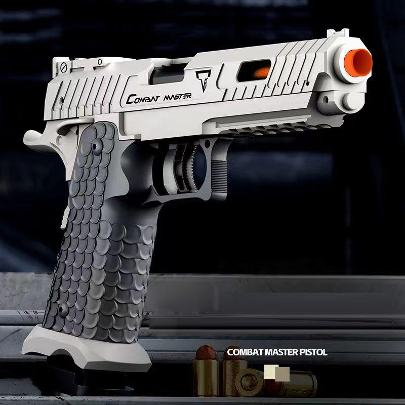 Non-Toxic Shell Ejecting Toy Gun Airsoft Pistol Soft Bullet Usp Weapon Children Armas Continuous Shoot Outdoor Game Toys For Children Kid Gift