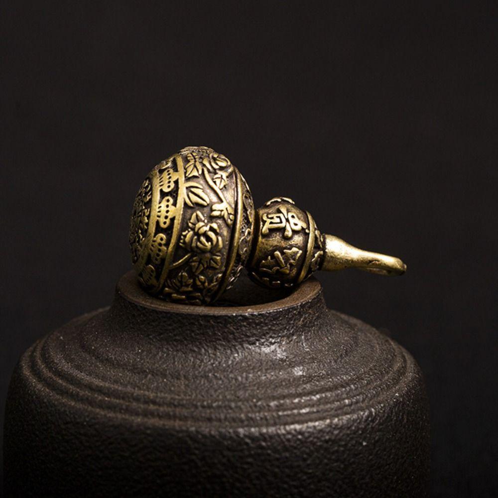 

Подвески в виде тыквы в китайском стиле, брелок из медной тыквы, миниатюрные тыквы-лотоса, чайные питомцы 4