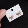 Elegant Fairy Bow Earrings Femininity Diamond Earrings No Piercings Luxury Girl Heart Earrings