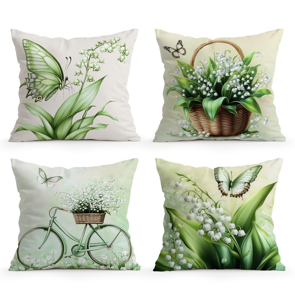 Butterfly Lily Cushion Covers Pillowcase Fantasy-Inspired Decor For Your Home Sofa Cushion Cover Living Room Bed Car Decor