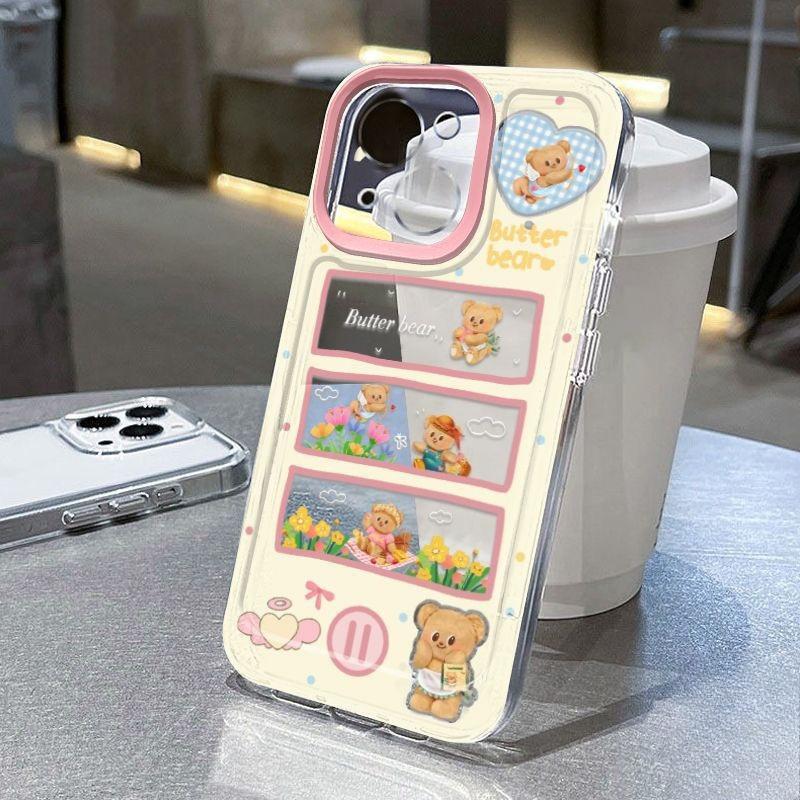 Creative Bear Is Suitable for IPhone16promax14 Phone Cases and IPhone 15 Transparent Protective Cases