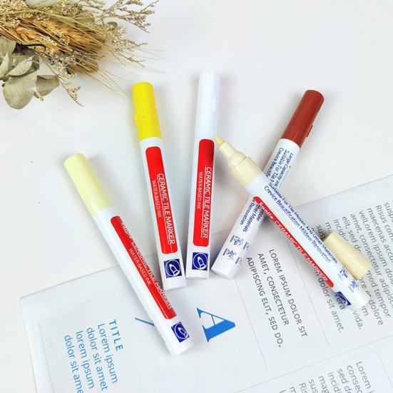 Grout Marker Portable Tile Waterproof Odorless Quick Dry Solid Color Pen Wall Seam Bathroom Supplies Repair