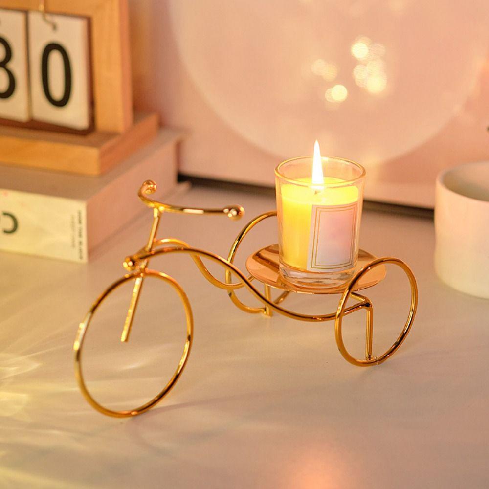 Handmade Tricycle Display Holder Stable Iron Candlestick Stand  Living Room