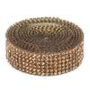 1m Strass Glasgewebe Band Eisen auf Aufnäher Brautkleid Schuhe Besatz (  Farbe)