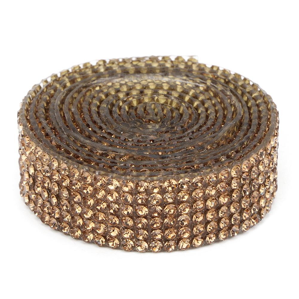 1m Strass Glasgewebe Band Eisen auf Aufnäher Brautkleid Schuhe Besatz (  Farbe)