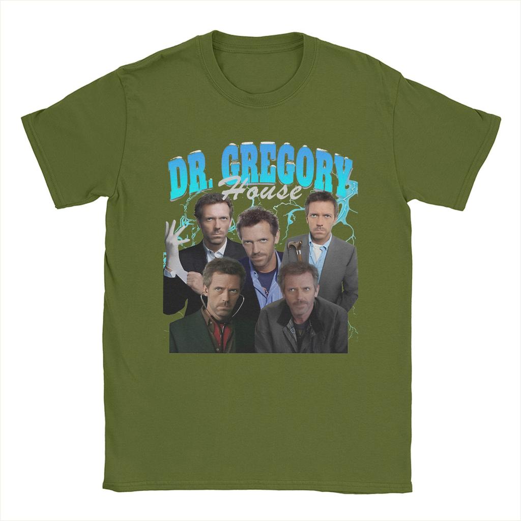 Men's House M.D. Dr Gregory House T Shirt TV Series 100% Cotton Clothes Funny Short Sleeve Round Neck Tees Plus Size T-Shirt