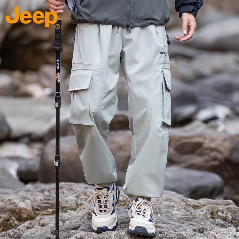 Jeep Men's Loose Fit Multi-pocket Cargo Pants