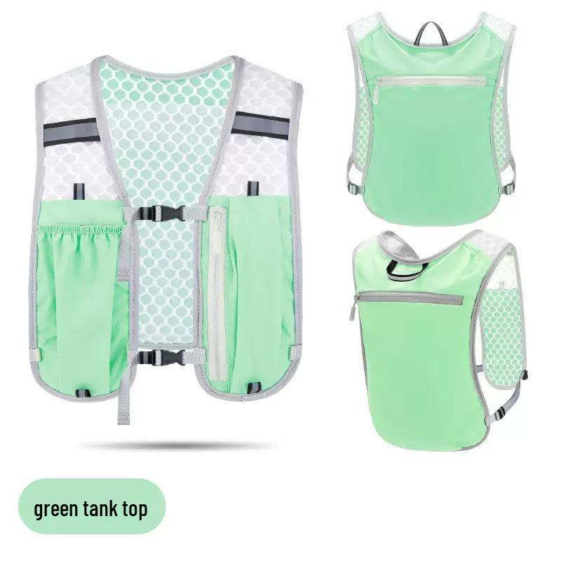 

Men s Marathon & Cycling Running Vest with Storage Pockets One Size (Standard) зелёный
