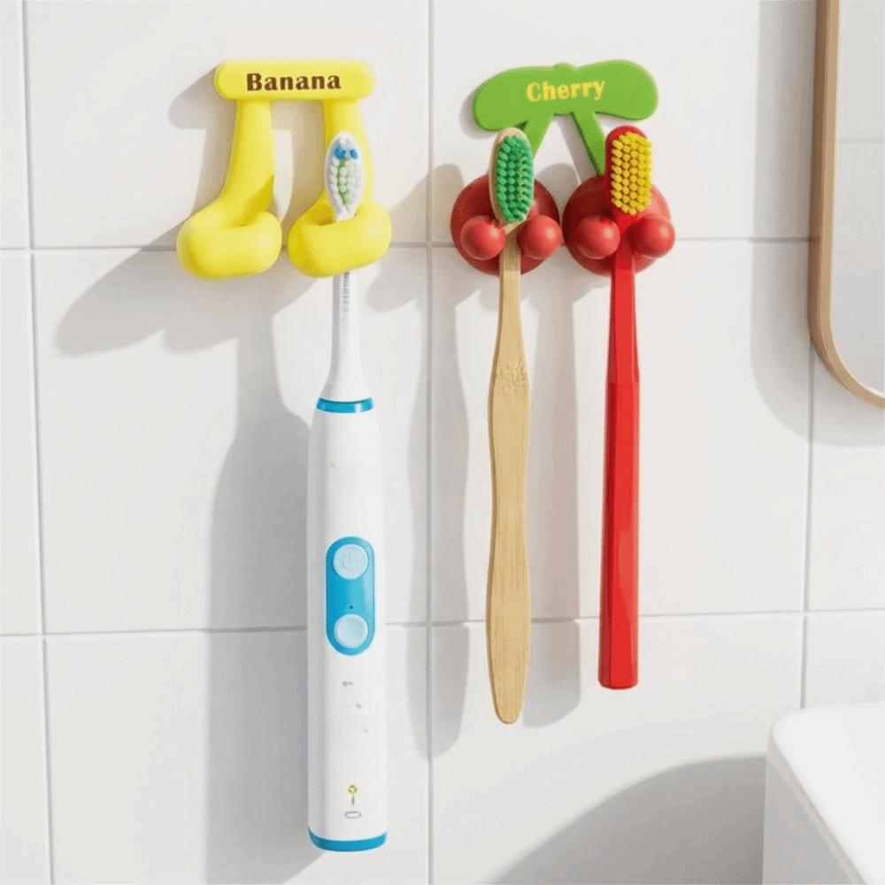 Self Adhesive Silicone Toothbrush Holder Space Saving Plug Storage Rack Razor Holder  For Bathroom