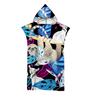 Hooded Bath Towel Robe Poncho Swimming Beach Towel Surf Man Lady Fast Quick Dry Bathrobe Beachwear-Floral Elephant Owl Pattern