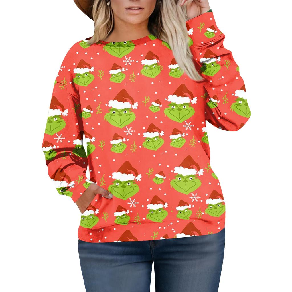 Christmas Sweatshirts For Women Sweater Cute Shirt Fall Pullover Top