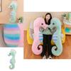 Colorful Seahorse Plush Toy Large Stuffed Animal Doll For Kids Cartoon Style Horse Design