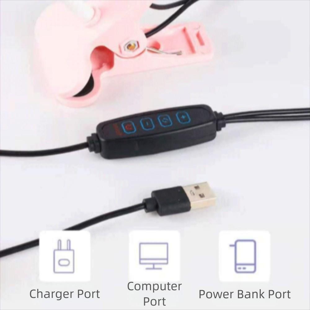 USB Clip Lamp Gooseneck Nail Lamp Nightlight UV Curable Violet Lamp LED Table Lamp  Desk