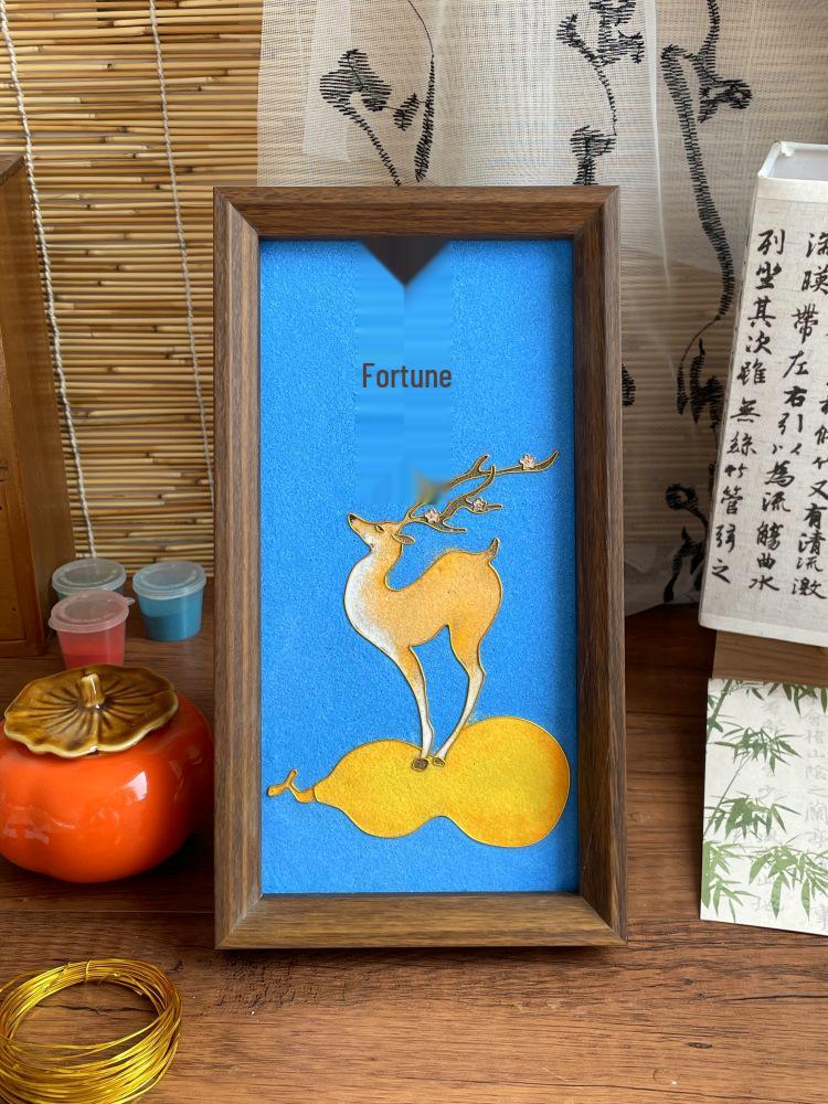 DIY Cloisonné Enamel Kit: Jingtai Blue Intangible Heritage Painting