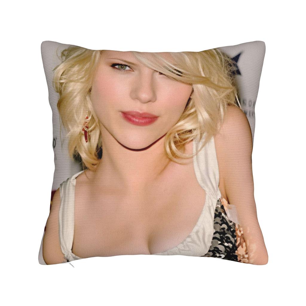 Scarletts Johanssons Pillow Case American Actor Comfy Pillow Cover For Living Room Chair Vintage Pillowcases