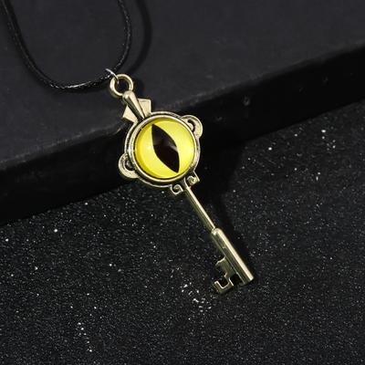 Anime The Owl House Necklace Retro Gold Color Eye Pendant Necklace for Women Men Jewelry Accessories